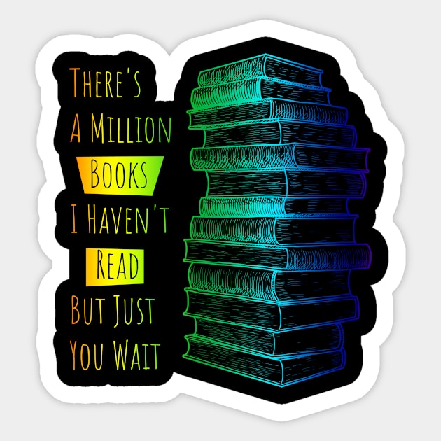 BOOKS, BOOK, READING, READ, LIBRARY, TEACHER, Sticker by Lin Watchorn 